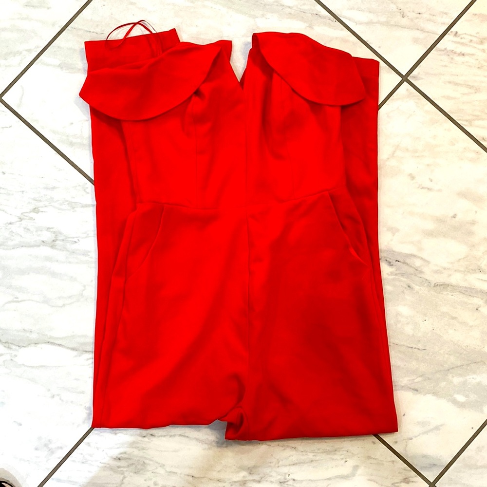 Orange sleeveless Adelyn Rae jumpsuit size small